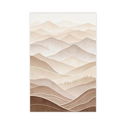 Living Room Minimalist Landscape Scandinavian Beige Bro Wall Art Posters