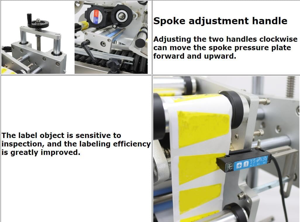 Automatic Round Bottle Labeling Machine with Roller Conveyor Bottle Lable Applicator Machine Horizontal Labeling Machine 110v