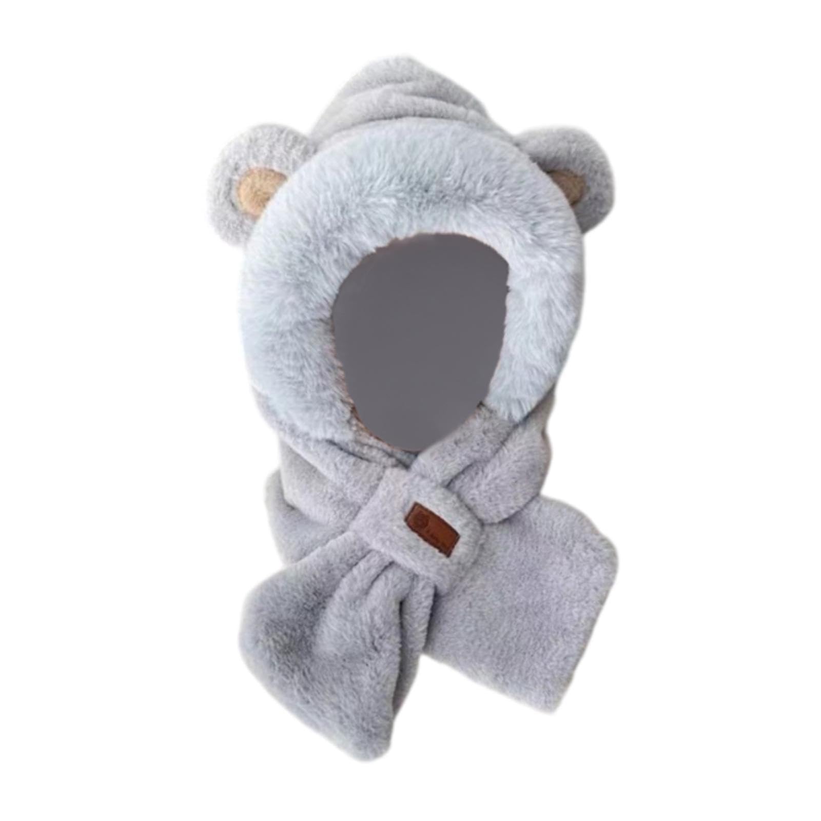 Winter Hat Scarf Set Soft For Outdoor New Year Gift Stage Performance Grey Clothing, Shoes & Accessories|Womens Accessories|Hats