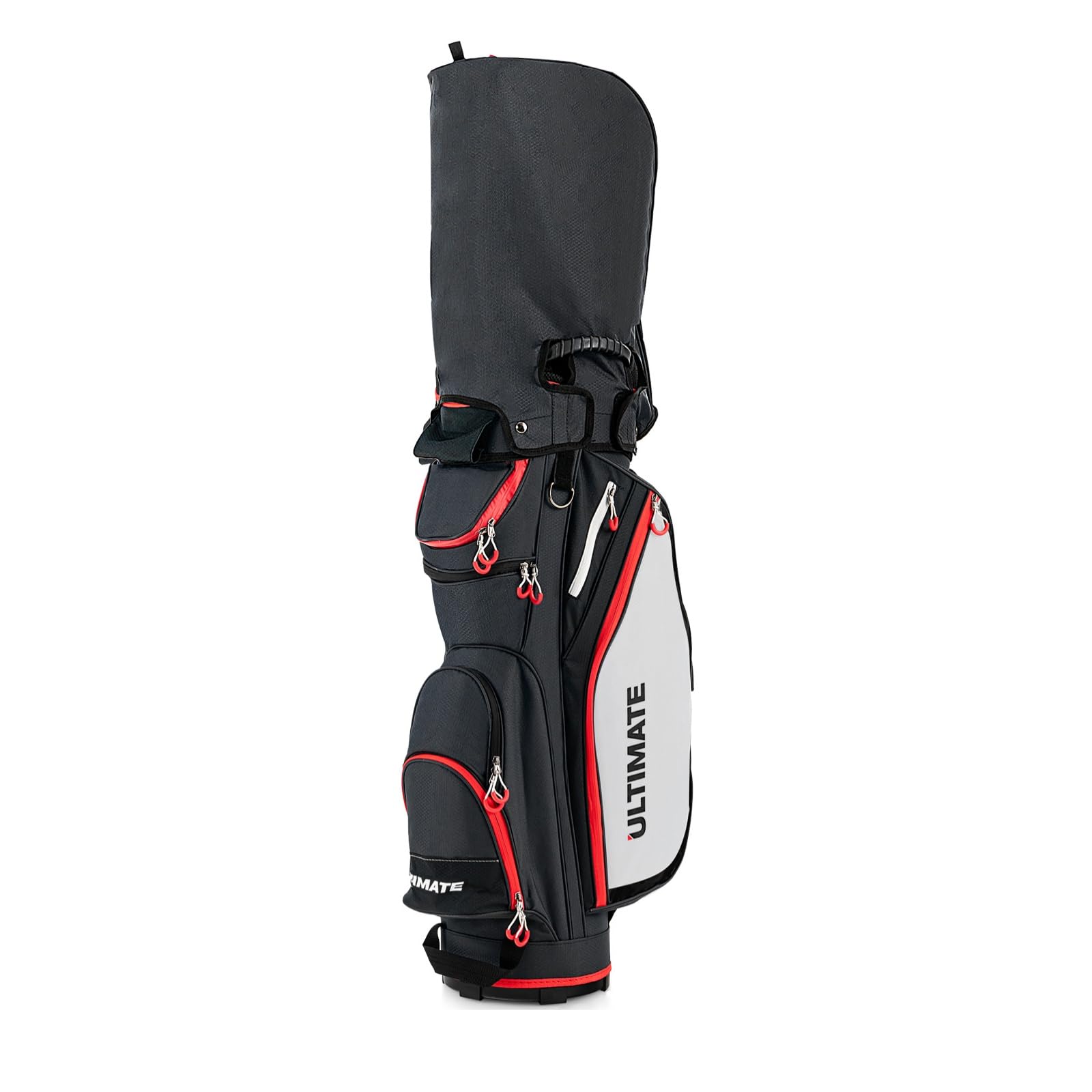 LIFEZEAL Borsa da Golf con Copertura Antipioggia, Sacca da Golf con 14 Divisori e 8 Tasche, Astuccio da Golf, Porta da Golf con Cerniera Borsa Termica, Custodia per Mazze da Golf