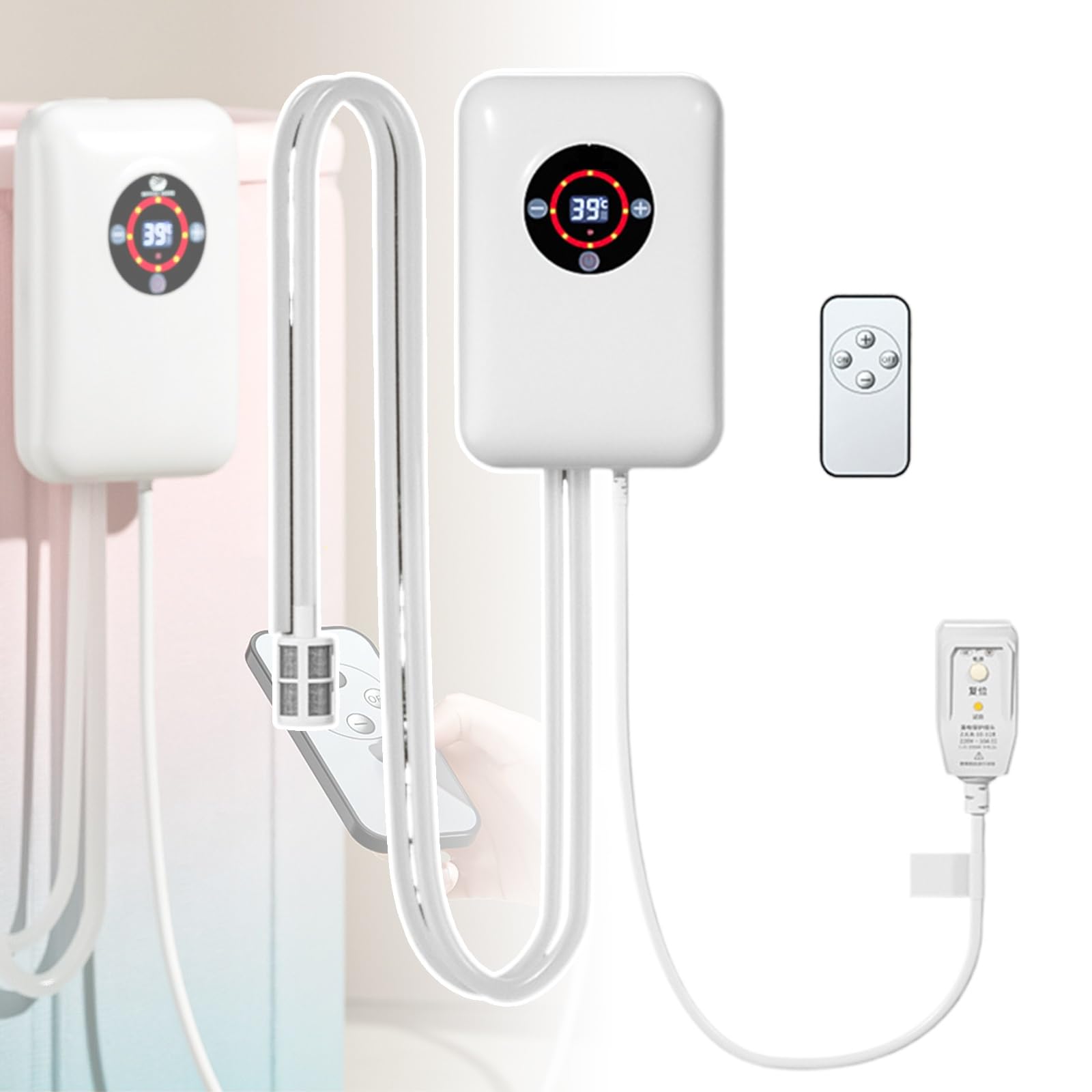 Calentador De Inmersión Portátil Para Bañera Con Control Remoto, Termostato De Baño, Control Digital De Temperatura Constante De 30-43°C, Excelente Para Los Amantes Del Baño En Invierno