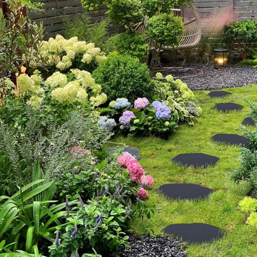 Genérico Pierres de passage, décoration pour jardins et chemins - Dalles pavées avec piquets pour zones de jeu piscine patio arrière sentier jardin...
