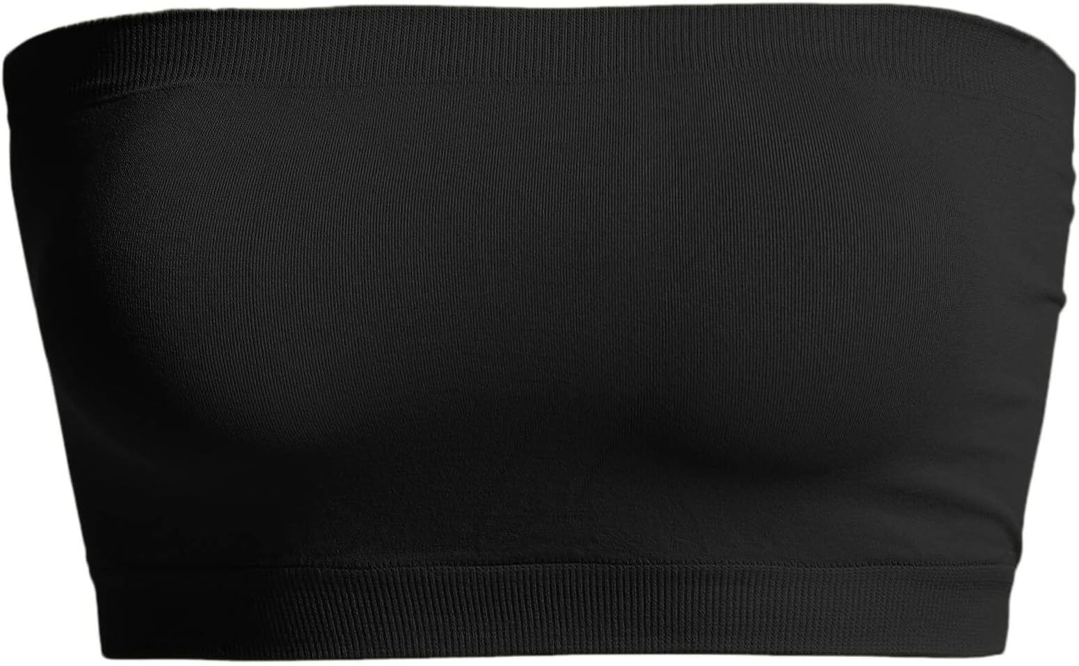 TheMogan Women's Seamless Bandeau Bra Tube Top Strapless Nylon/Span Stretch Bralette