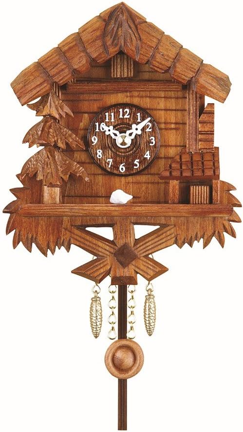Trenkle Kuckulino Black Forest Clock with Quartz Movement and Cuckoo Chime TU 2029 PQ