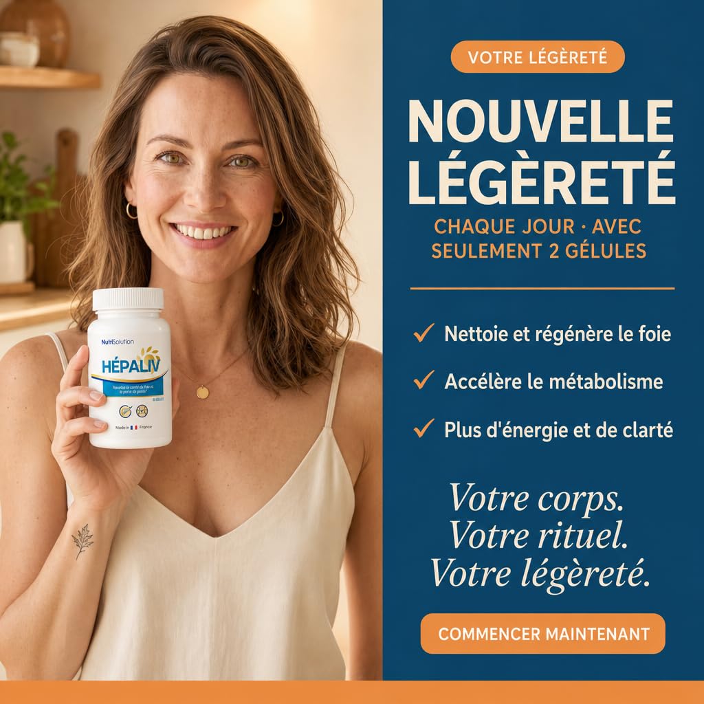 NutriSolution Hépaliv Complément Soutien Hépatique - Formule Détox Avancée avec Chardon-Marie, Desmodium & Thé Vert pour la Santé du Foie, Gestion du Poids & Brûle-Graisses - 60 Gélules (1)