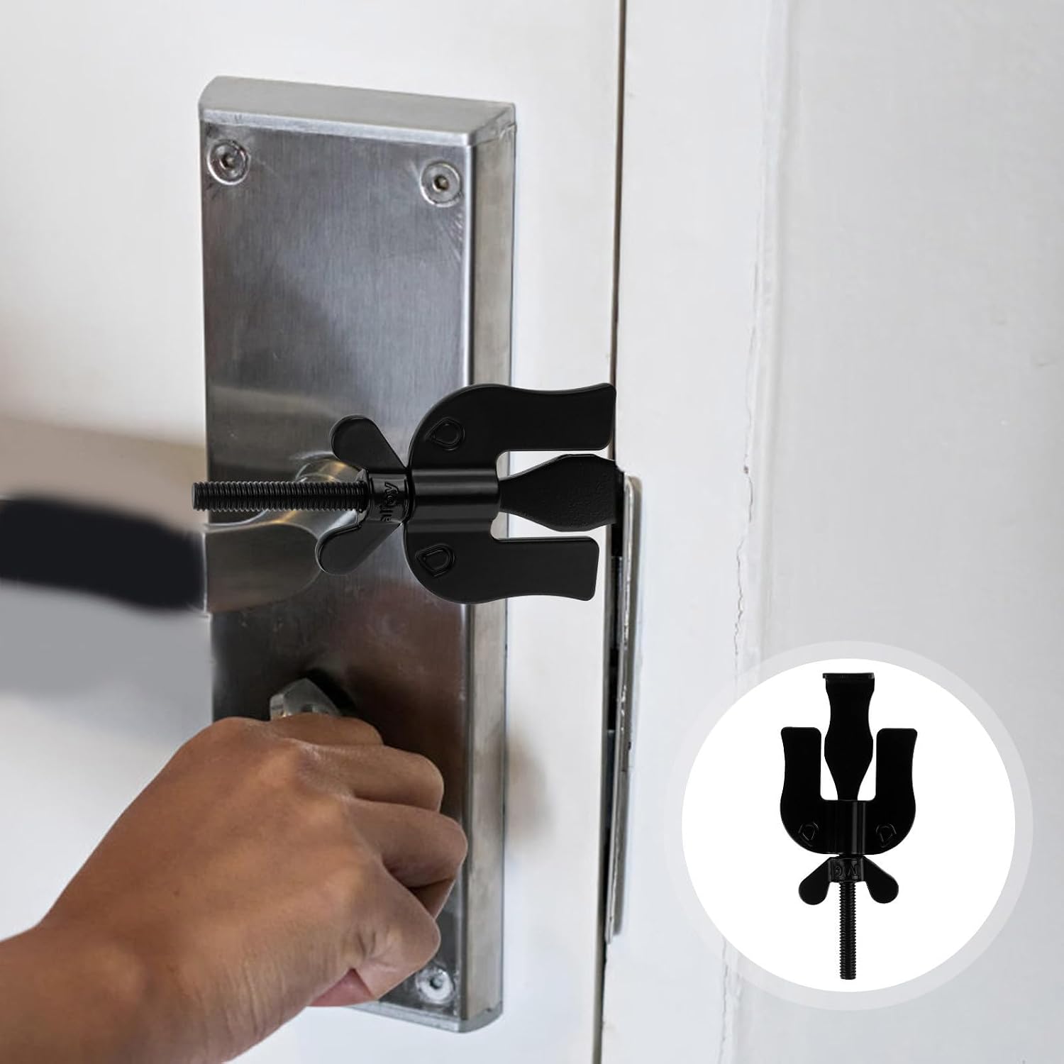 Didiseaon Portable Door Lock for Hotel and Dormitory Use, Heavy Duty Aluminum Alloy and Stainless Steel Security Lock, Easy to Carry and Compatible with Most Doors, for Travel and Home