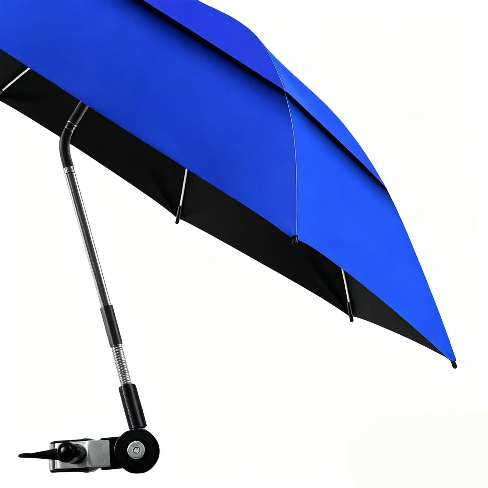 Parasol Con Clip Para Tumbona Toldo Doble Ajustable 180° UPF 50+ | Sombrilla Parasol Para Silla Para Exterior Playa Tomar El Sol Viajes Vacaciones Camping Picnics Patio Silla De Ruedas
