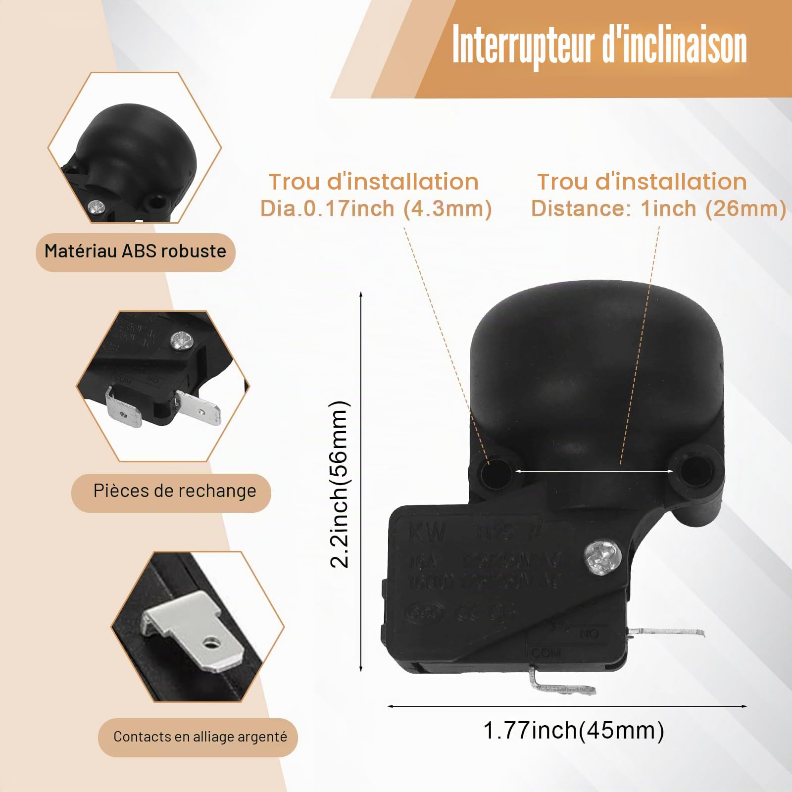 Kit de réparation de sécurité pour chauffage de terrasse à gaz, ensemble de pièces de rechange pour système de chauffage extérieur, avec soupape de commande, interrupteurs d'inclinaison, thermocouples