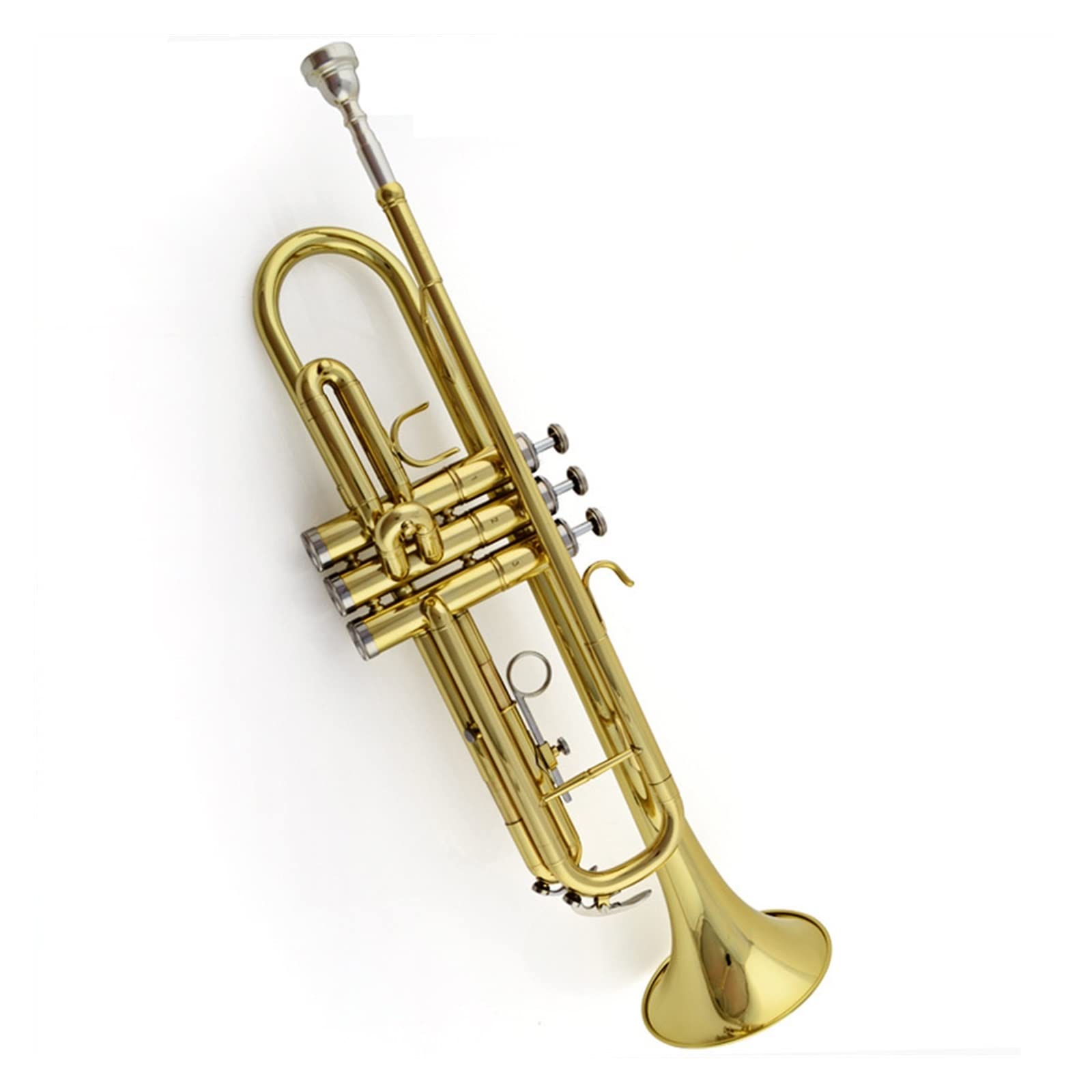 Złoto Srebro Standardowy Trąbka Instrument Muzyczny 7c Ustnik Dla Początkujących Trąbka B-down Do Testu Jakości/profesjonalny początkujących trąbka (Color : 02)