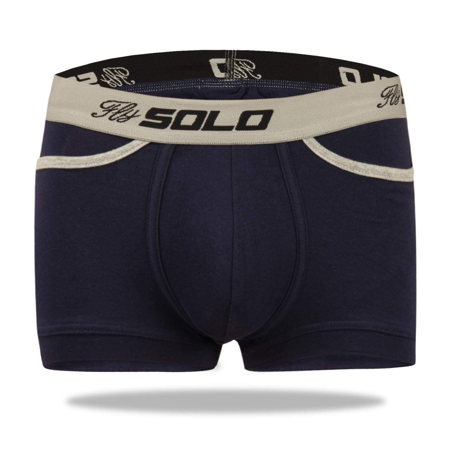 Mens Neo-Tech Fabric Ultra Soft Comfy Breathable Cotton Stretch Boxer Short Trunk with Contrast Pocket