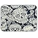 ALARGE Escurridor de platos vintage floral con diseño de calavera para cocina, tamaño grande, absorbente, lavable, poliéster, 45,7 x 60,9 cm