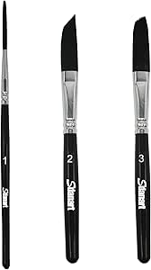 Hilfel Pinstriping Brush For Acrylic Watercolour Oil,3 Pcs High