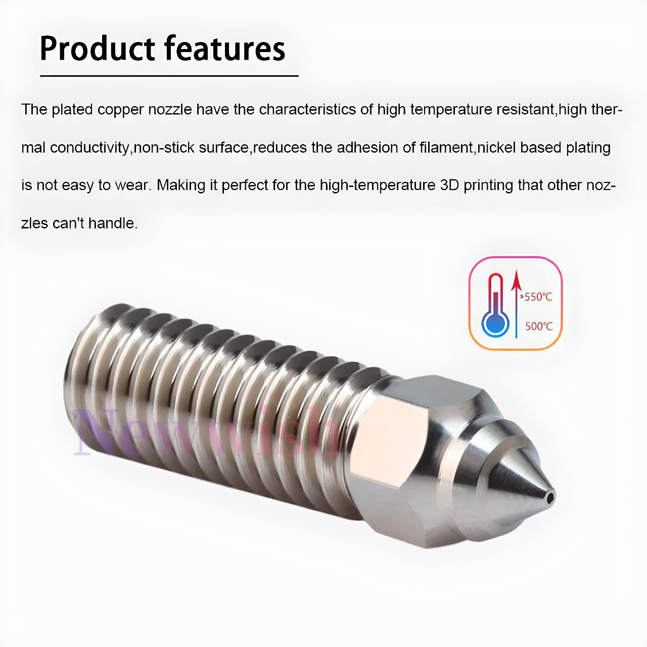 Ender 2 Stück V3 KE 0,4 mm Düsen für K1, K1 Max, CR-M4, Ender 3 V3 KE, CR-10 SE, 500℃ 3D-Drucker