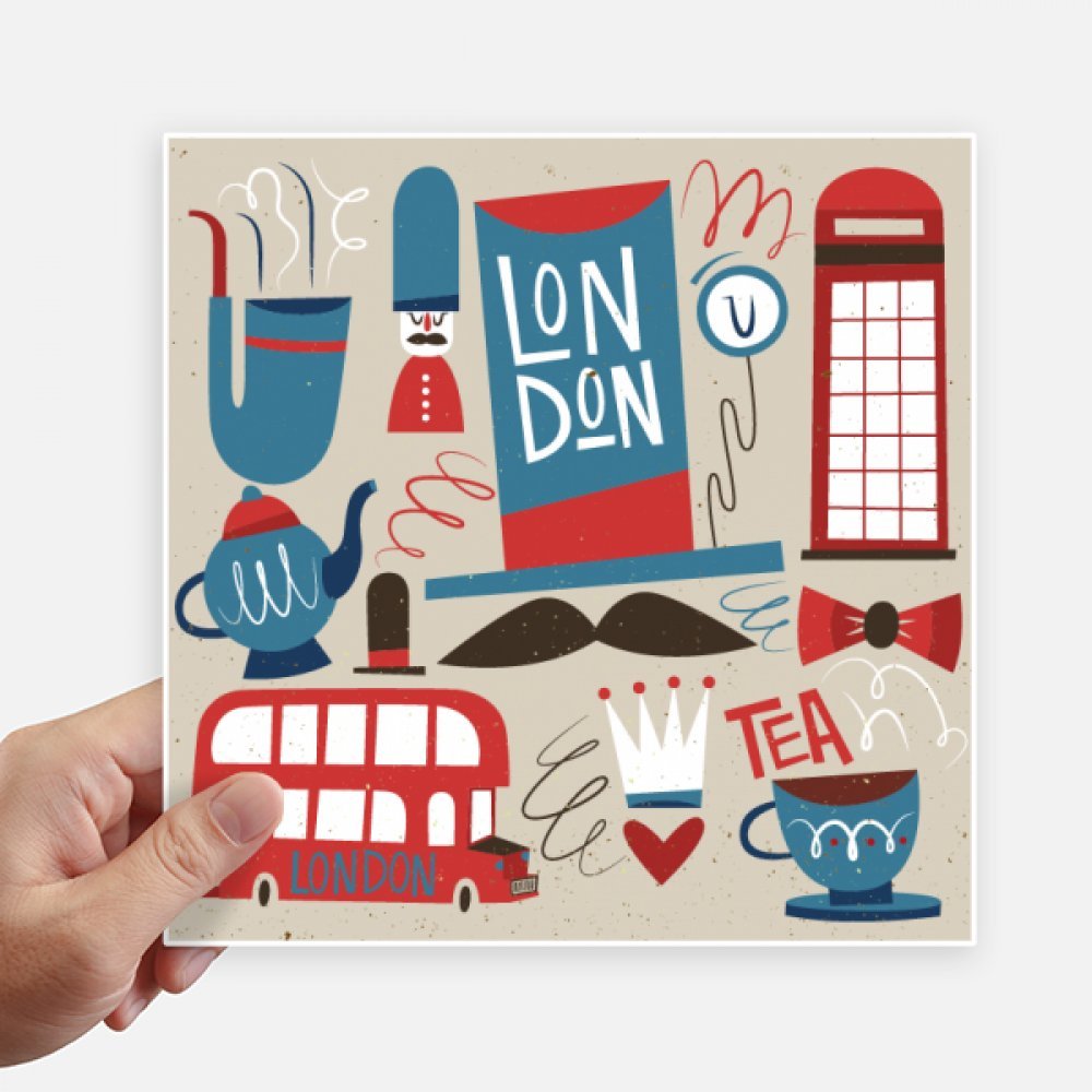 Sticker bus anglais et Big Ben autocollant multicolore 20cm pour déco de PC