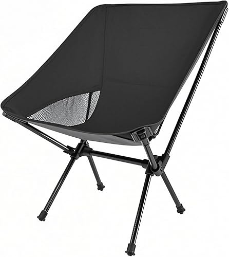 Silla de mochilero, silla de playa para 330 libras, silla plegable compacta de campamento, para adultos, silla de campamento ligera, ultra duradera