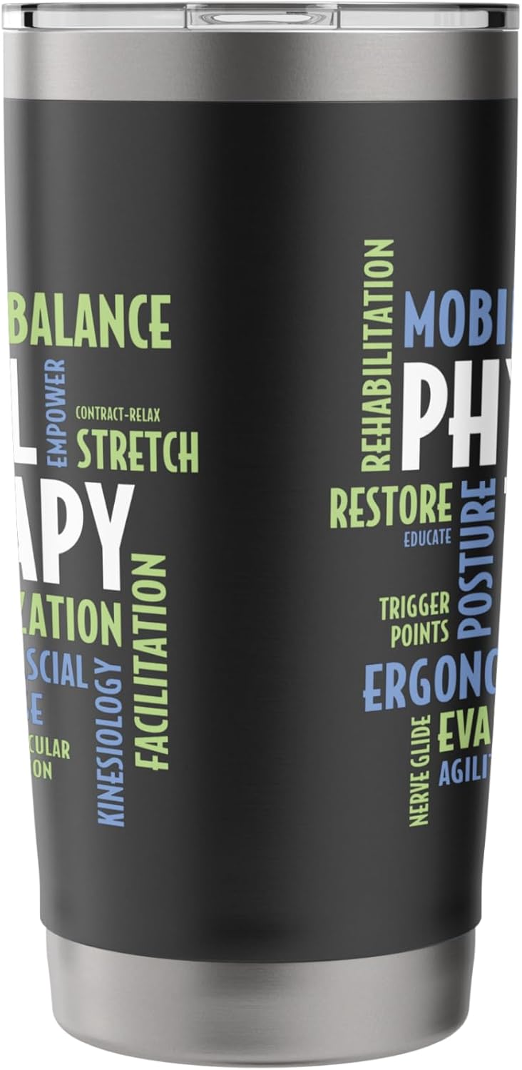PTA and Physical Therapist PT Month Physical Therapy Stainless Steel Insulated Tumbler - Image 4