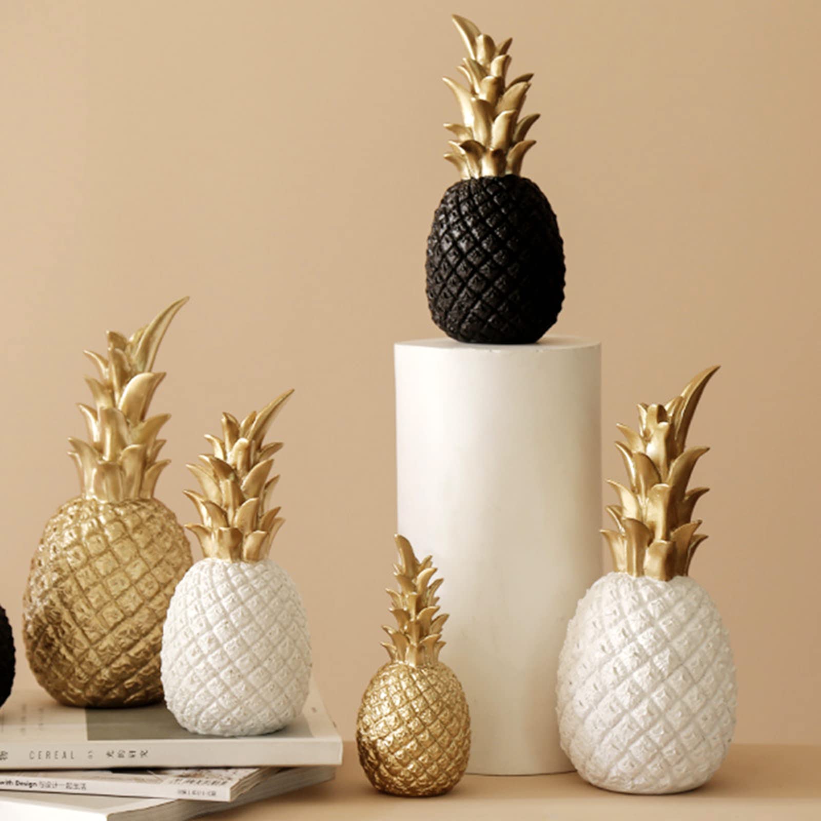 Ananas deko Statue Gold, Kristall Ananas Dekofigur, Modern Tischdeko, Zimmer Deko, Hochzeit deko Tisch deko, für Sammlung, Halskette, Münzen, Mutter für Geschenk