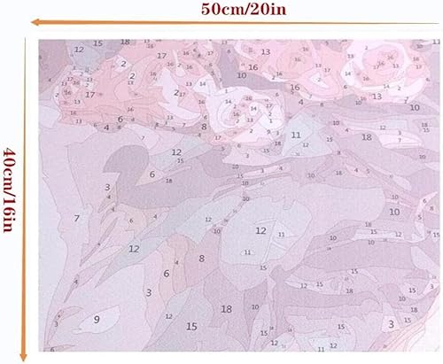 Miniatura 2 de SKMN Kit de pintura al óleo de bricolaje por números para adultos, paisaje de otoño de granja, animal perro, golden retriever, pintura al óleo