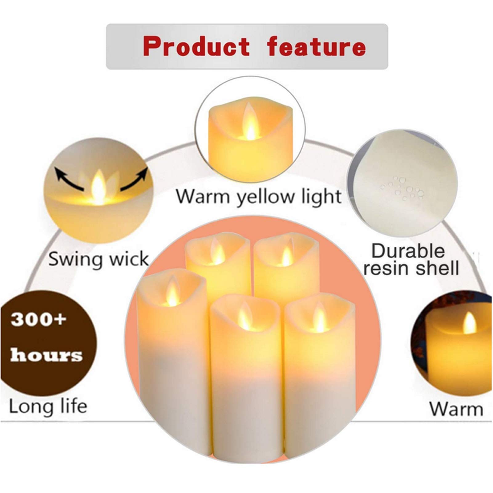 Confezione da 10 Candele a lume di Candela a LED Senza Fiamma, lumini a LED tremolanti Senza Fiamma, Durata della Batteria a Lunga Durata, Corpo Base Champagne, aggiornamento della luminosità