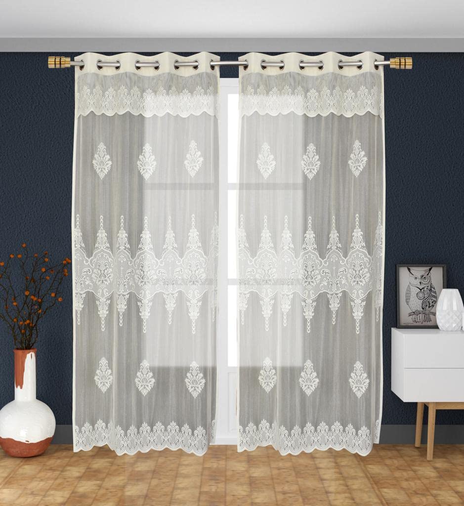 See full amazon price history chart for IVAZA Polyester Premium Sheer Frill Embroidery Floral Transparent Net Window Curtains 5 feet Pack of 2 Cream IVAZA Polyester Premium Sheer Frill Embroidery Floral Transparent Net Window Curtains 5 feet Pack of 2 Cream (B0C6Y8SYCT) Amazon Price History, Amazon Price Tracker