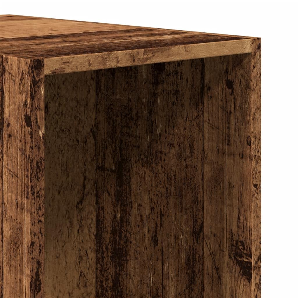 Homgoday Armario de madera envejecida, 30 x 50 x 200 cm, de madera contrachapada, muebles de oficina, mueble de almacenamiento y estantes para ahorrar espacio