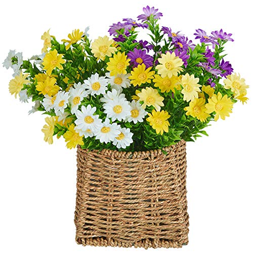 FSALS Daisy Artificial Flowers, Fake Flowers Daisy 6 Bouquets Chrysanthemum Mums Fake Plants