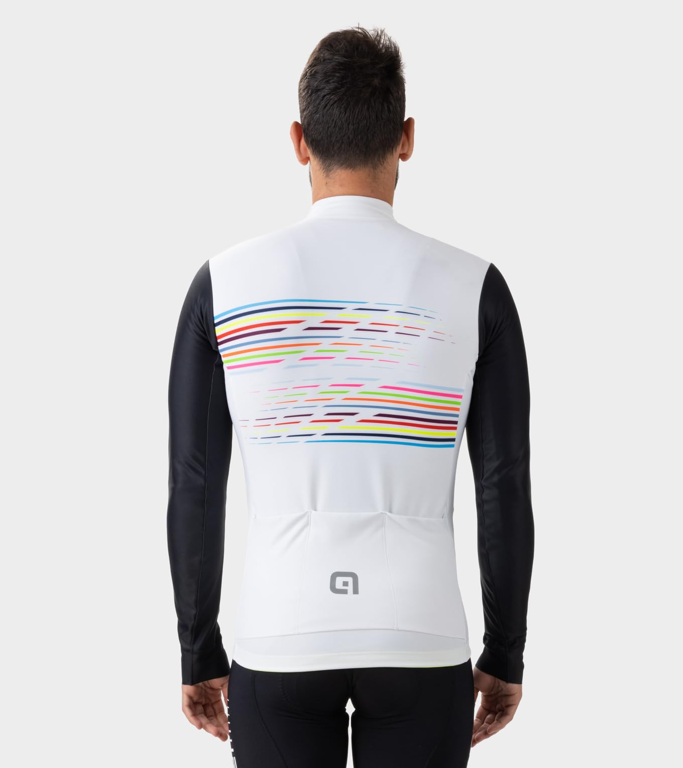 Alé Cycling Męska koszulka z długim rękawem z logo PR.S, biała, L
