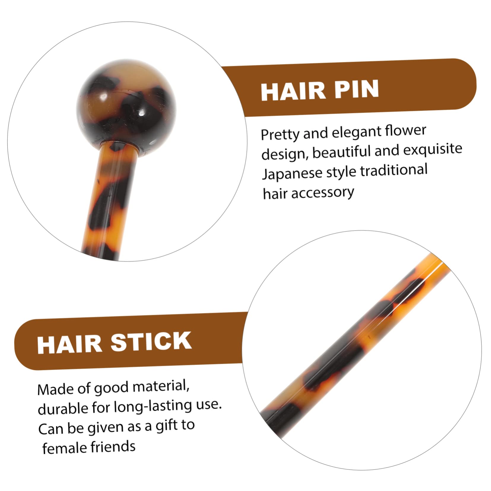 Healeved 4piezas Horquilla De Acetato Para Mujer Diseño De Carey Pin Para Moño Elegante y Duradero Accesorio Para Bodas Fiestas y Uso Diario