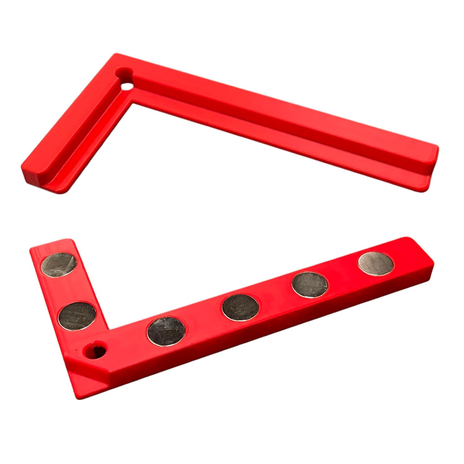 2/4 Pack Magnetic Positioning Squares for Laser Honeycomb Bed- 90 Degree Right Angle Jig with 5 Strong 20mm Magnets, Workpiece Hold Down Tools for Laser Cutting/Engraving (2 Pack)