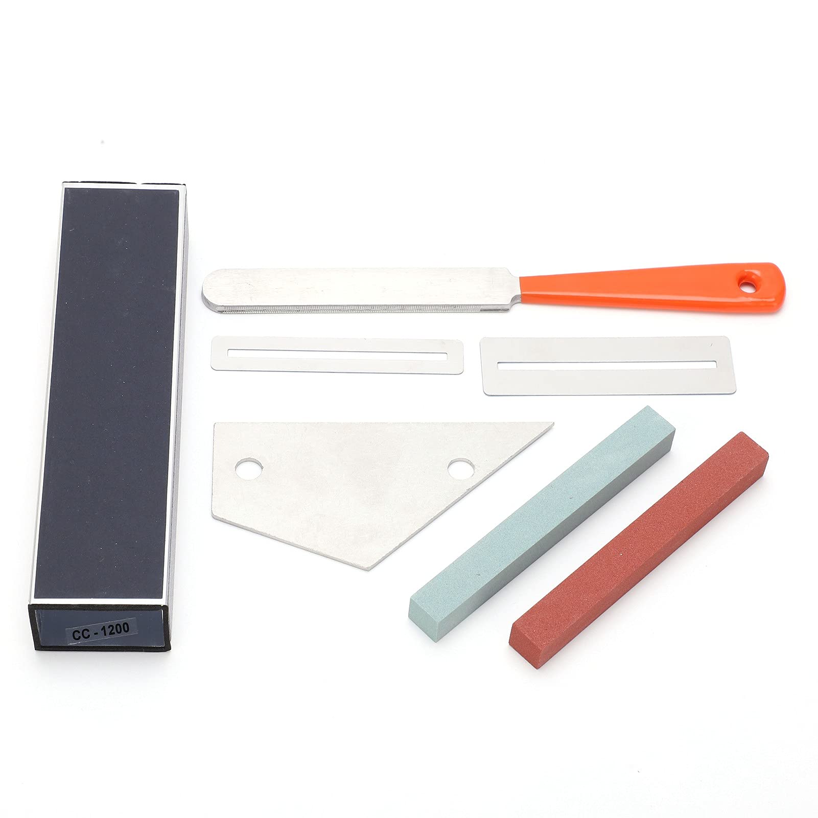 Jeffergarden Kit de Herramientas de Reparación de Guitarra Profesional con Lima de Coronación Nivelación de Trastes y Accesorios de Pulido Acero Inoxidable