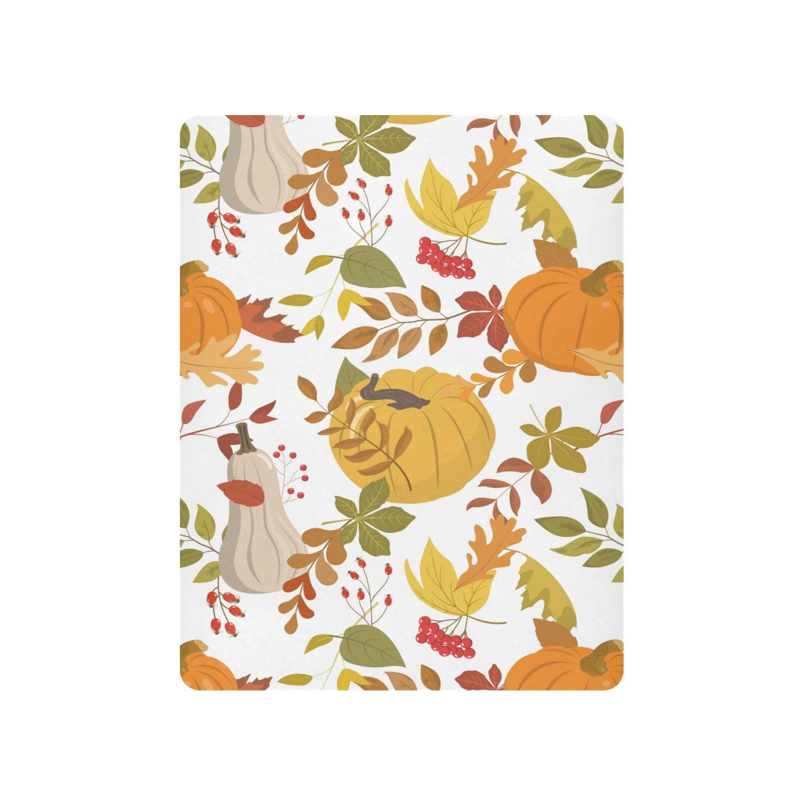 Moudou Autumn Harvest Pumpkin Playard Sheet for Boy Girls, Soft Breathable Fitted Toddler Sheet for Standard Playard Bed Mattress, 39 x 27 x 5 Inch