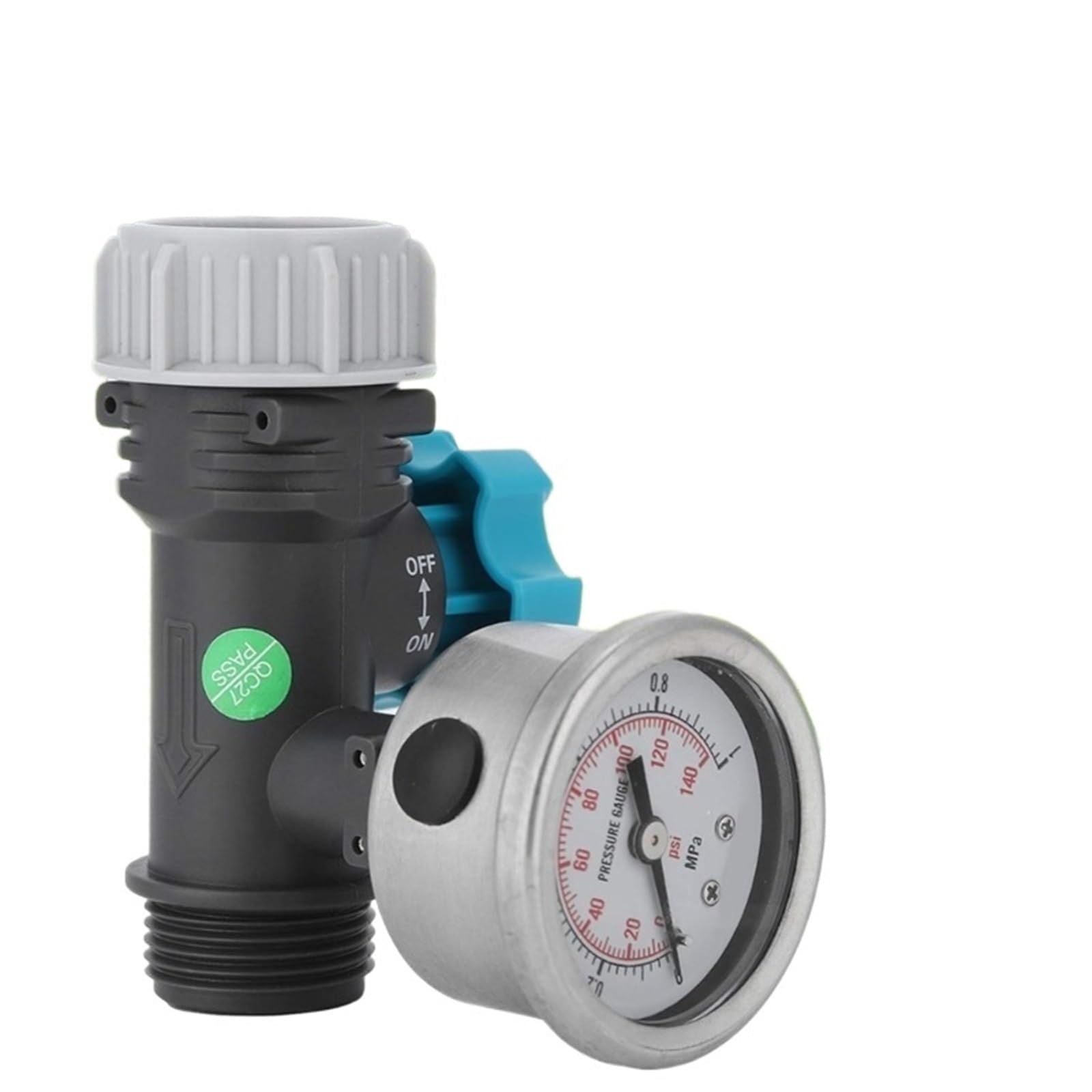 3/4 Plastic LeadFree Water Pressure Regulator Plastic Water Valves with Gauges Adjustable Pressure Reducer for RVs Campers