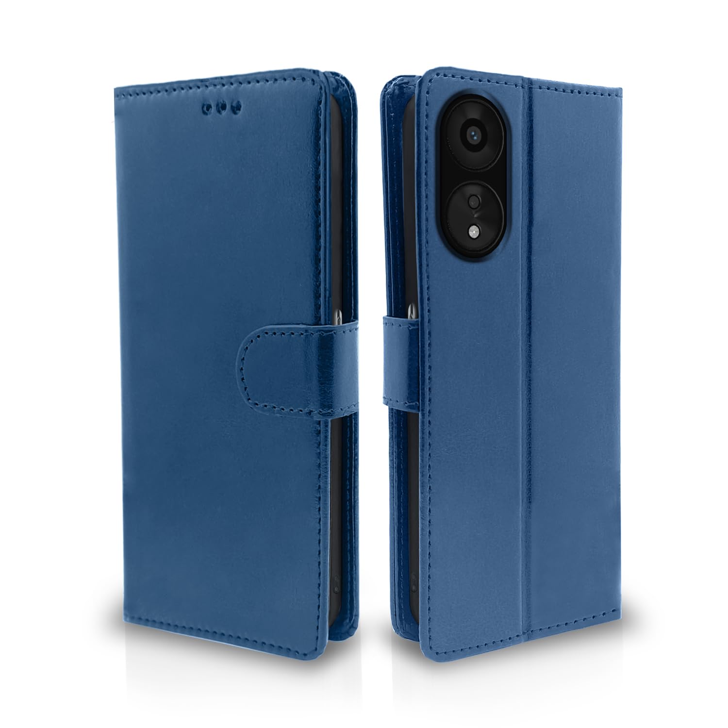 Pikkme Oppo A78 5G Flip Cover Leather Finish | Inside TPU with Card Pockets | Wallet Stand and Shock Proof | Magnetic Closing | Complete Protection Flip Case (Blue) (B0BSXN982Q) Amazon Price History, Amazon Price Tracker