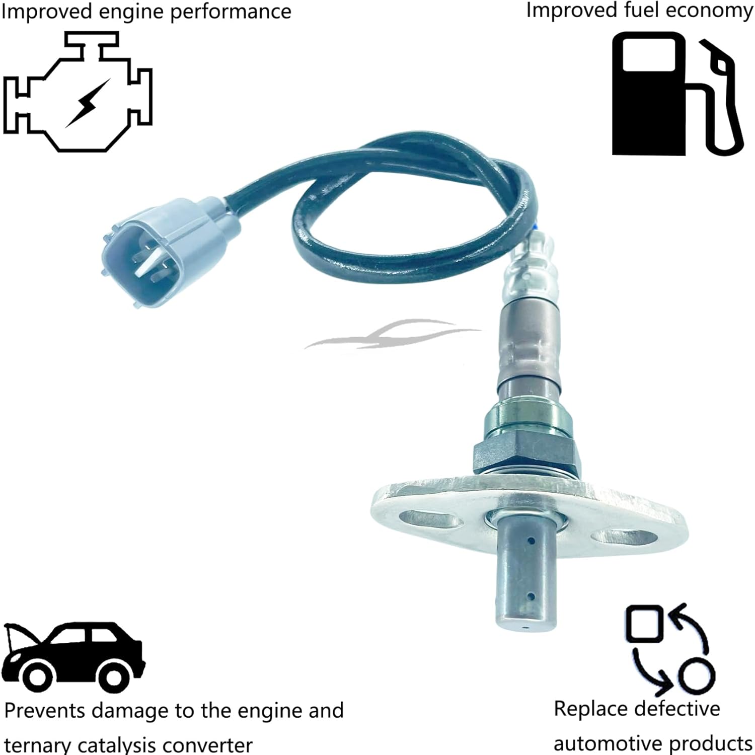 Dropwater 1 Pair Upper+ Under O2 Sensors Replacement for Toyota 2000 2001 2002 2003 2004 Tundra 3.4L Auto Trans,Replaces#234-9001 234-4161,Set of 2pcs