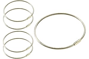 Lucky Line Pull-Apart Large 6" Steel Key Ring, 5 Pack