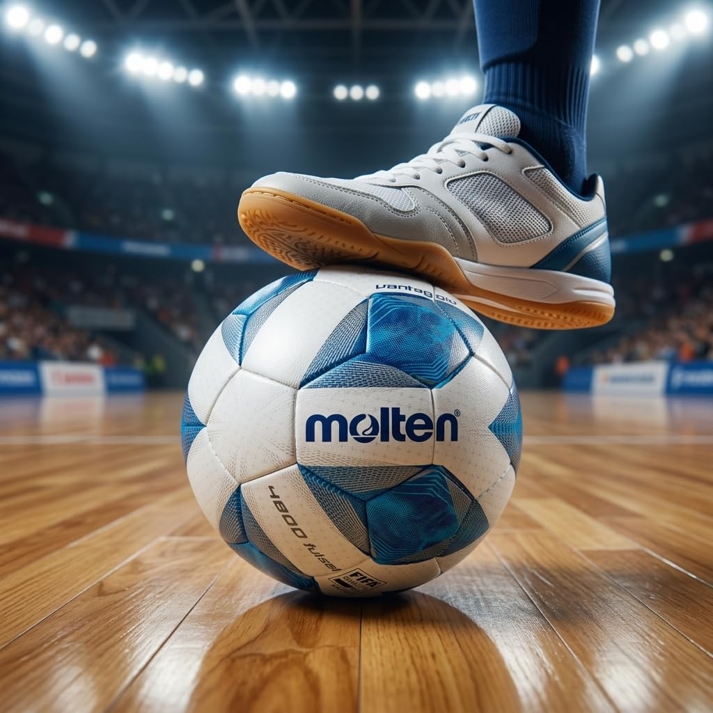 Molten F9A4800 Palloni da Futsal White/Blue/Silver 4