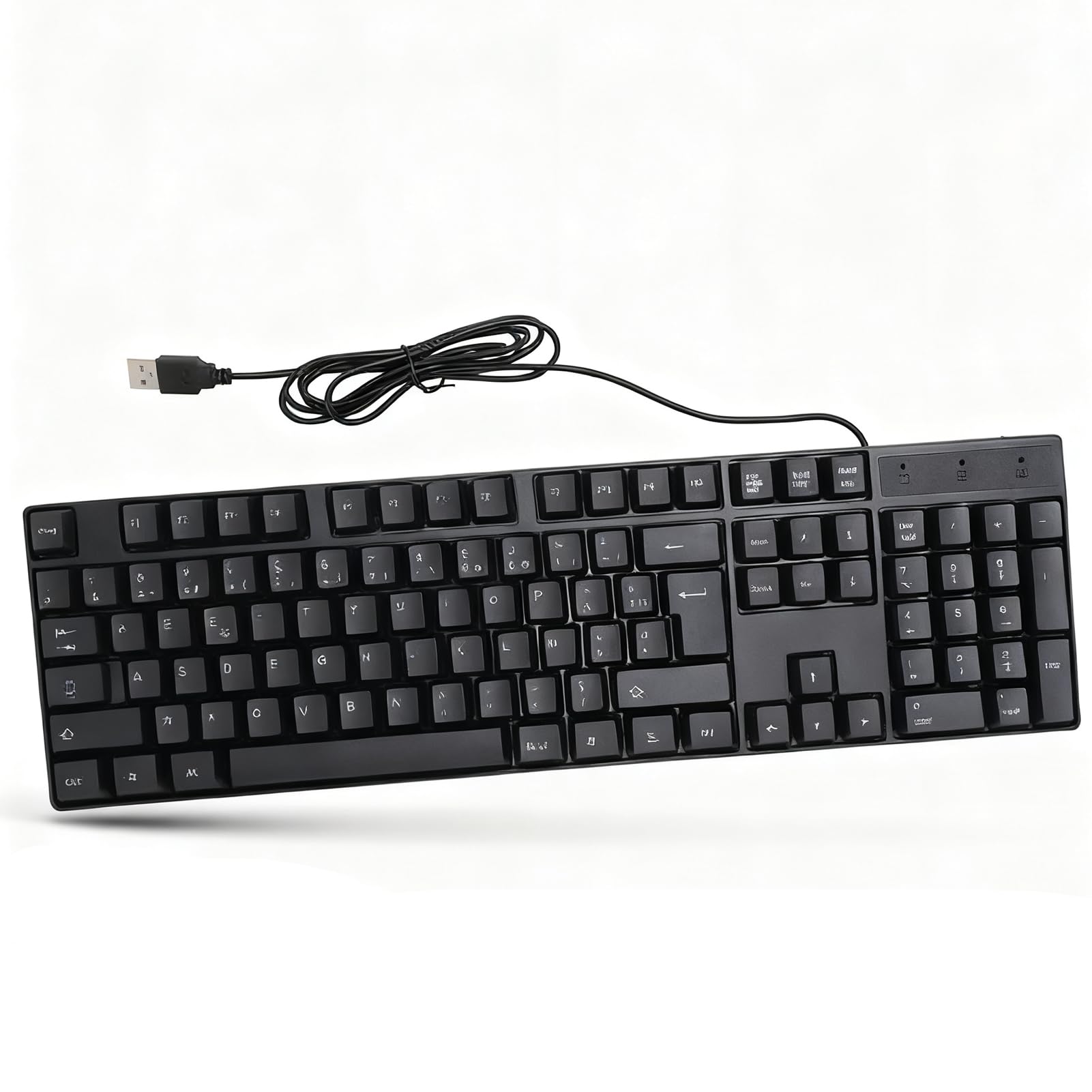Gugxiom 104 Keys French Keyboard AZERTY Layout USB Wired Full-Sized Computer Keyboard French AZERTY Layout