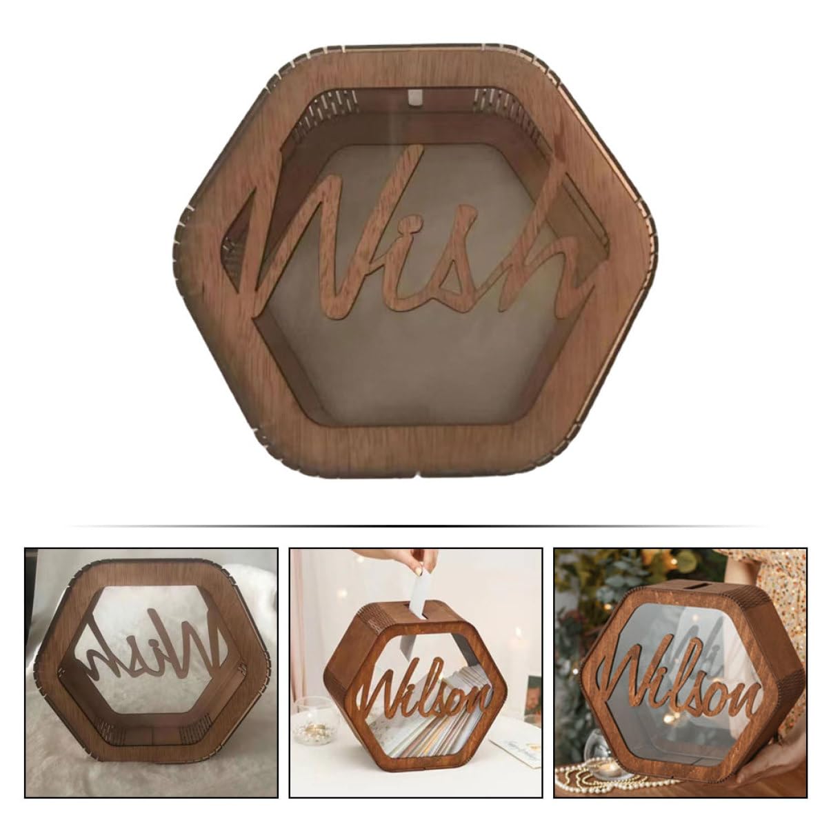 HOOTNEE Elegant Card Box for Wedding Reception Stylish Storage for Guest Cards Envelopes and Keepsakes Wedding Guest Favor and Decor Item