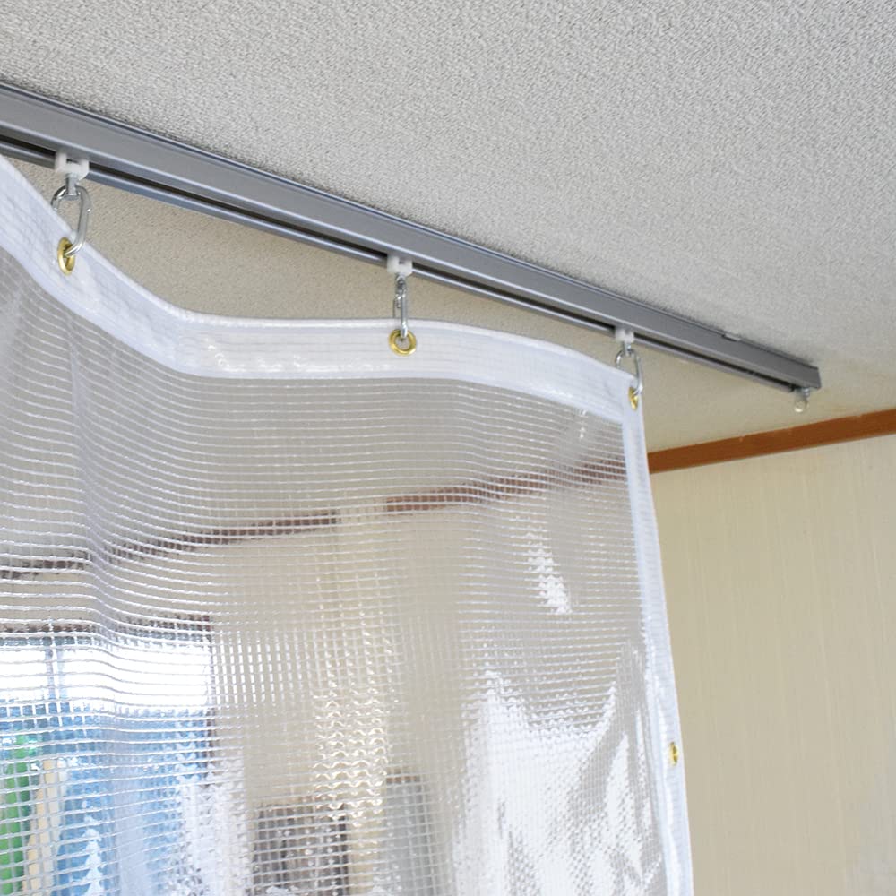 Amazon.co.jp: 上村産業 防炎糸入り透明ビニールカーテン0.37mm厚(耐候
