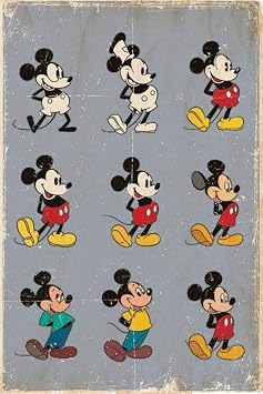 Mickey Mouse Evolution Poster - 91.5 x 61cms 36 x 24 Inches