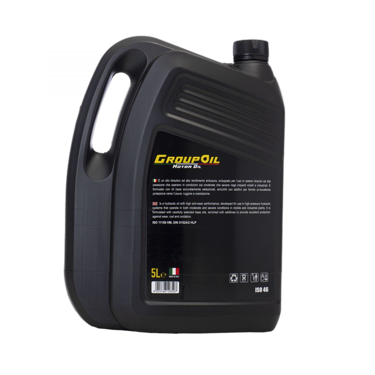 Lubrificanti 1X5L ISO 46 - E Un Olio Idraulico ad Alto rendimento antiusura, sviluppato per l’Uso in sistemi Idraulici ad Alta Pressione - 100% Made in Italy.