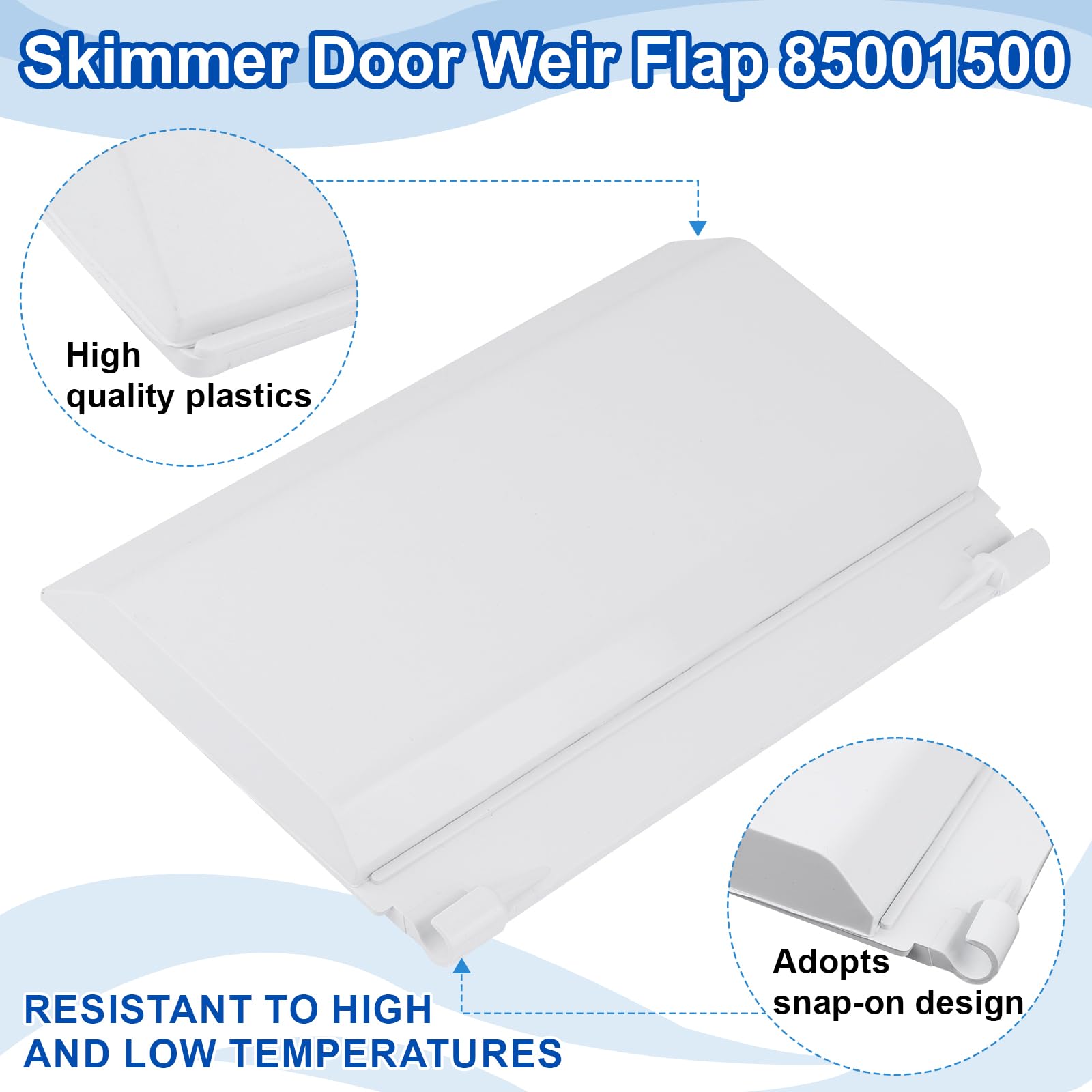 Fuoequl Skimmer 85001500 - Solapa para puerta Pentair Admiral Skimmer modelos S15 S20