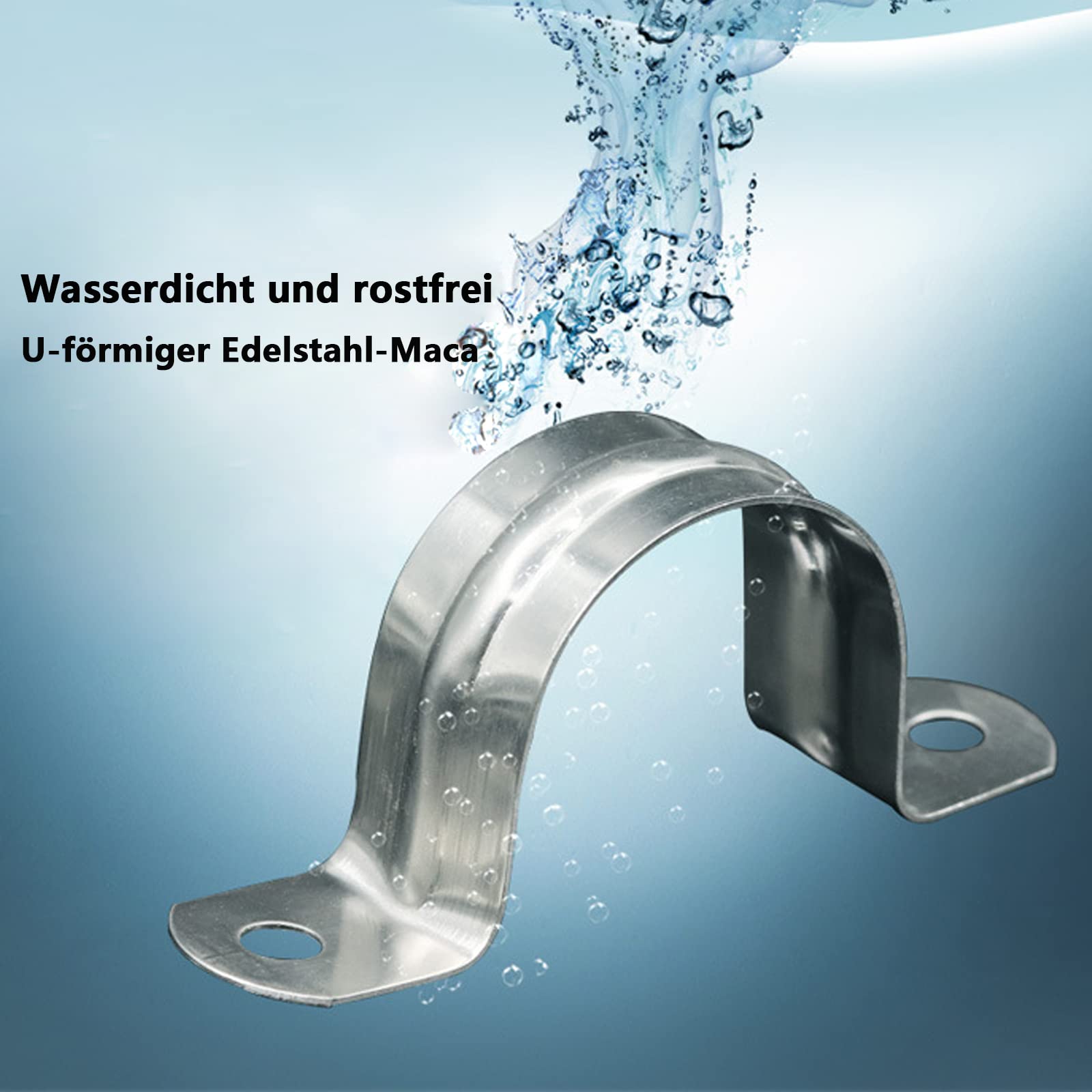 thumbnail: TRANKIELO® - Set Van 20 Roestvrijstalen Pijpklemmen – U-Vormige