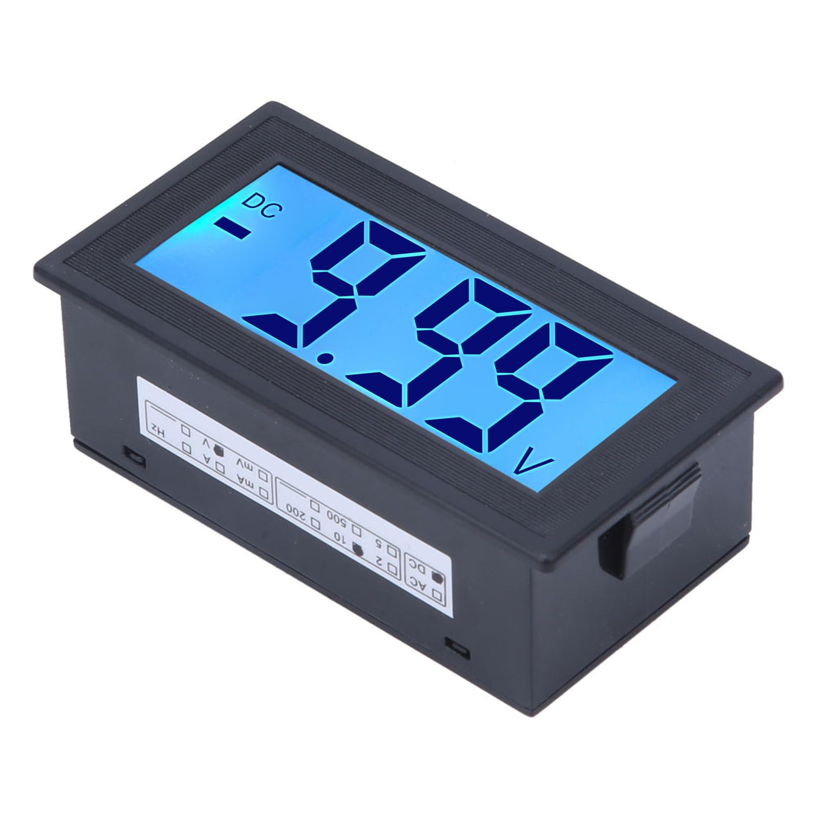 Voltmeter, YB5135DB DC Digital Voltmeter LCD-Display Spannungsmesser mit Hoher, Bequemer Installation Zum Testen der Spannung, Voltmeter (Gleichstrom 0–10 V)