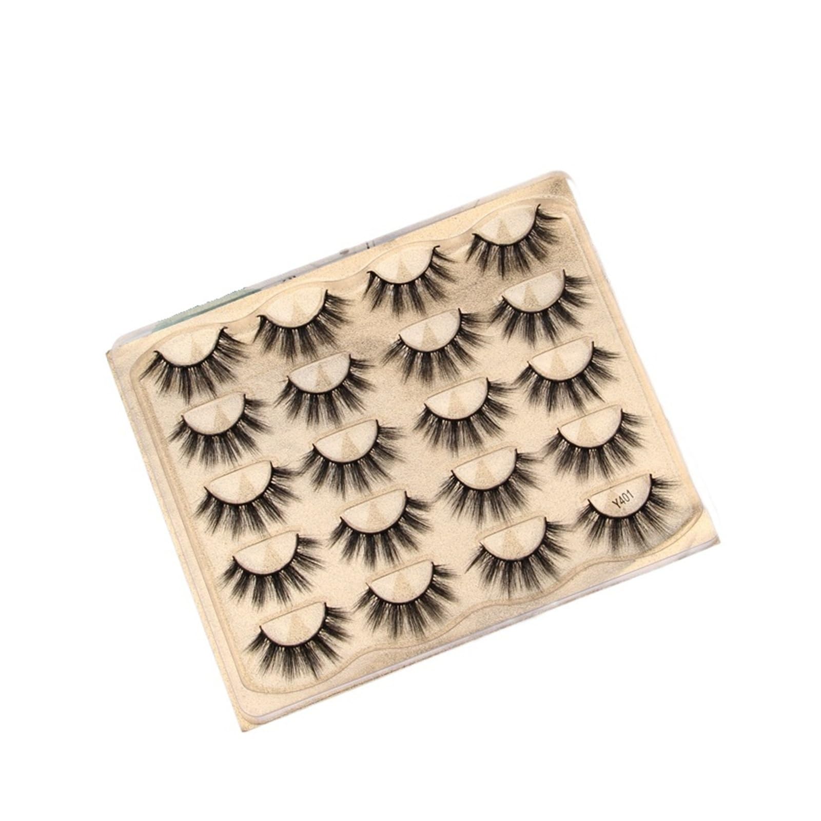 UAMOU Künstliche Nerz-Augenwimpern, MIX, 28 Stile, natürliche, weiche, künstliche Wimpern, flauschiges Volumen, handgefertigtes Kunst-Cils-Make-up in großen Mengen Cheerfully (Color : Y408, Size : 5