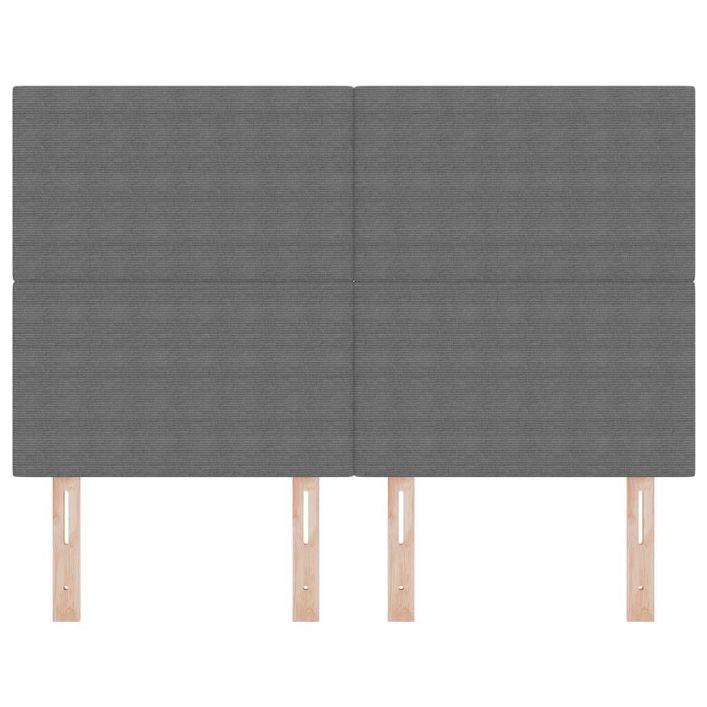Cabecero de cama gris claro 144 cm de pana regulable en altura 118 o 128 cm pino madera maciza espuma acolchada diseño moderno robusto y duradero para dormitorio