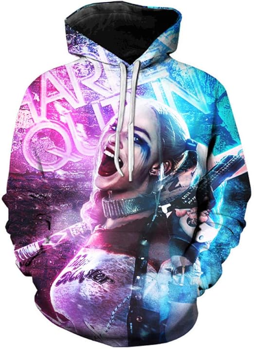 Harley Quinn 3D Imprimé Hoodies À Manches Longues Mode Sweat À Capuche