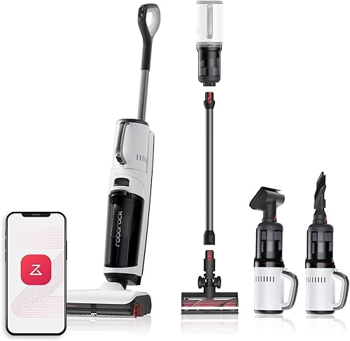 roborock Dyad Pro Combo Aspiradora en seco y húmedo, aspiradora inalámbrica 5 en 1 para múltiples superficies, succión de 17000 Pa, elimina la