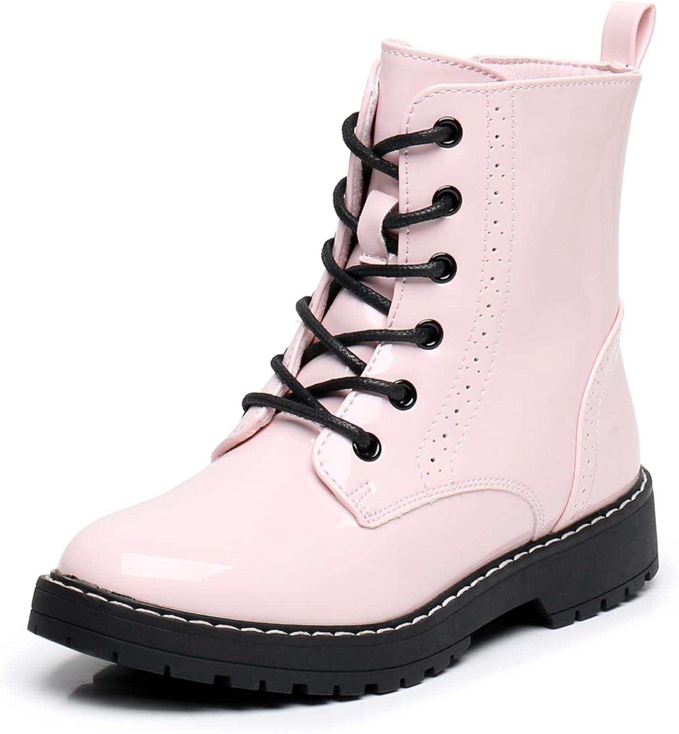 Apakowa Girls Combat Boots - Side Zipper Comfort
