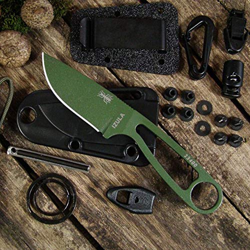 Esee Knives Izula Fixed Blade Knife W/Survival Kit, Sheath & Clip Plate (Olive Drab) #TOP2